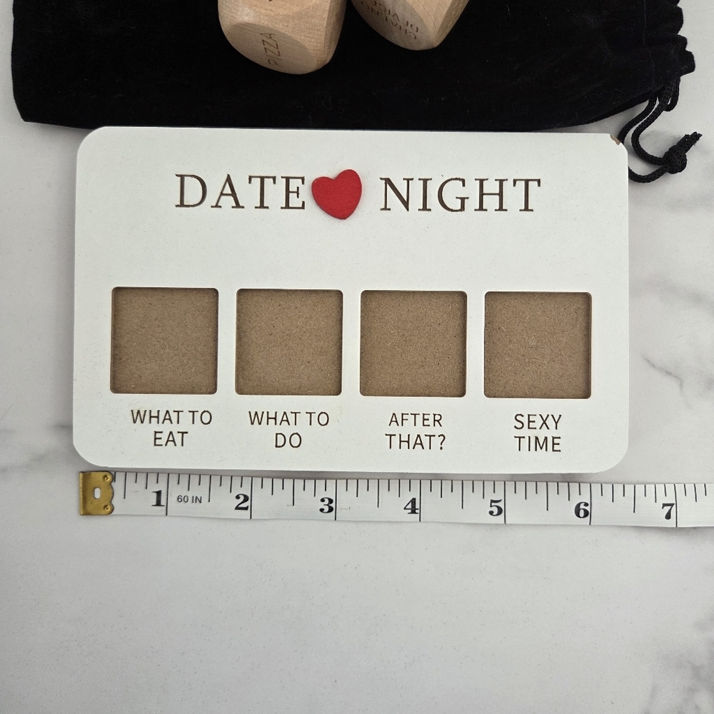 Couples Date Night Wooden Dice Game Romantic Gift Set - Picture 4 of 5